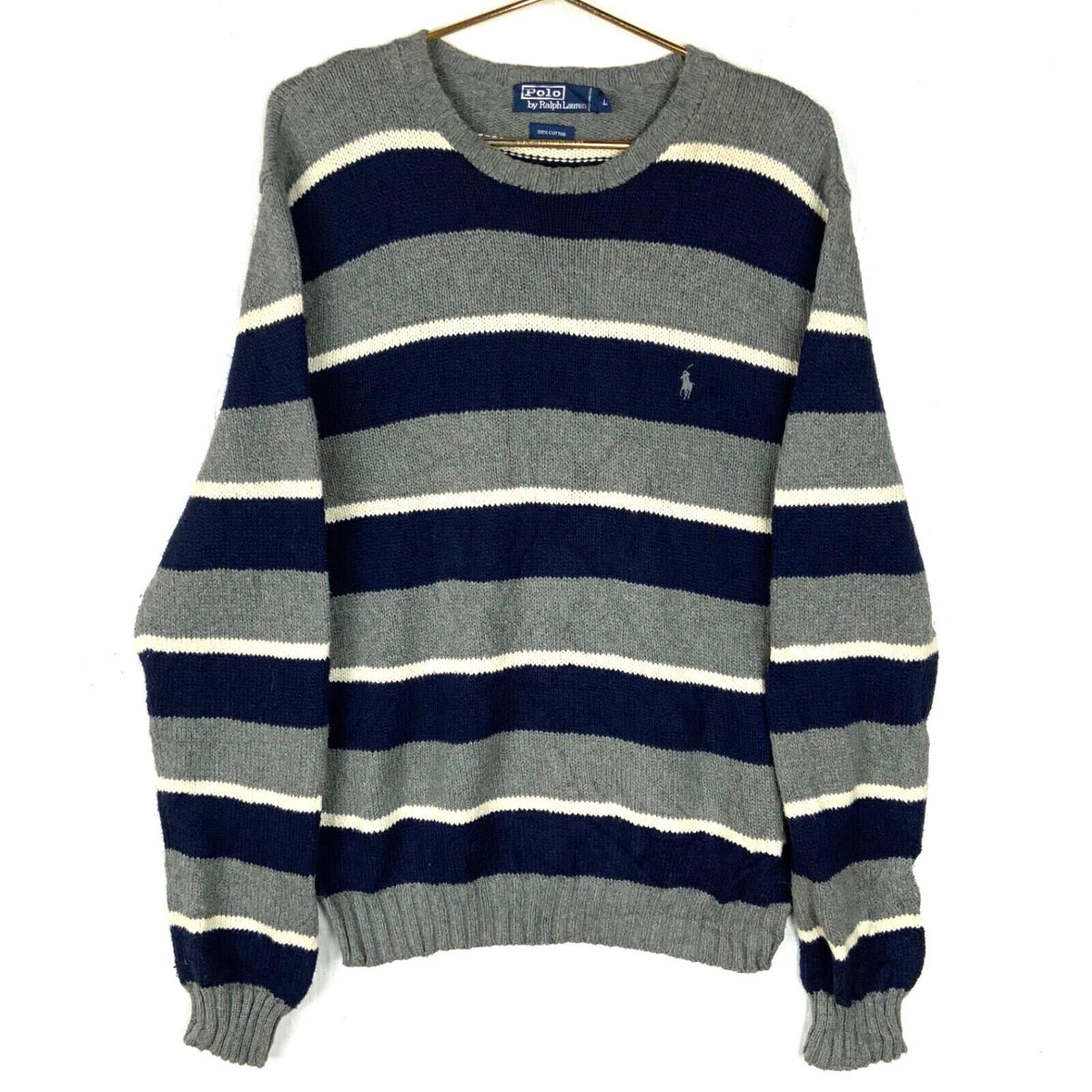 Vintage Polo By Ralph Lauren Knit Sweater Size Large Gray Striped 90s Graphic Tee – Feel-Good Design · Must-Have Style
