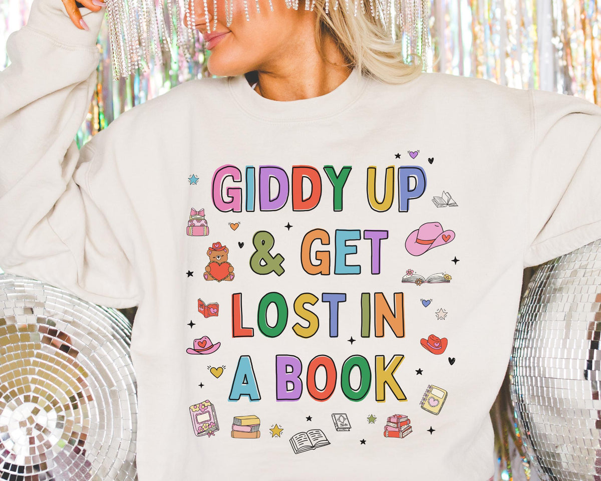 Book Lover Sweatshirt with Adorable Doodles and Groovy Western Vibes Cute Reading Teacher Shirt Funny Saying Librarian Book Addict Shirt Sweatshirt – Everyday Comfort · Must-Have Style