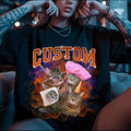Custom Bootleg Rap Tee Retro Photo Shirt Personalized Gift for Her Custom CatDog Portrait Best Pet Ever Custom Design T Shirt Unisex Graphic Tee – Feel-Good Design · Perfect For Daily Wear