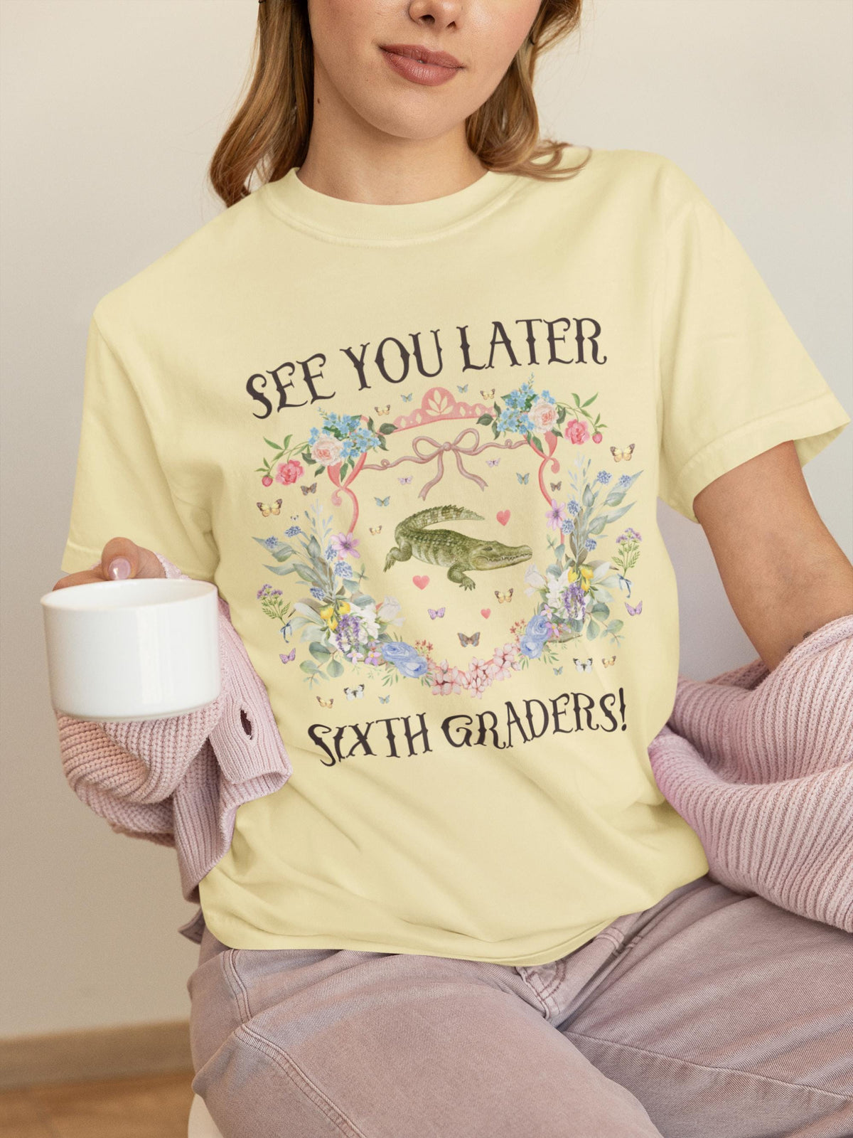 Last Day of School Animal Lover Tee Shirt for Fifth Grade Teacher See You Later Sixth Graders Cute Goblincore Flower TShirt for Teacher Graphic Tee – Feel-Good Design · Top Pick For Any Outfit