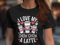 I love my chow chow a latte graphic design women tshirt cute coffee dog lover shirt kawaii chow chow gift for her Graphic Tee – Fan Favorite · Trending Graphic Apparel