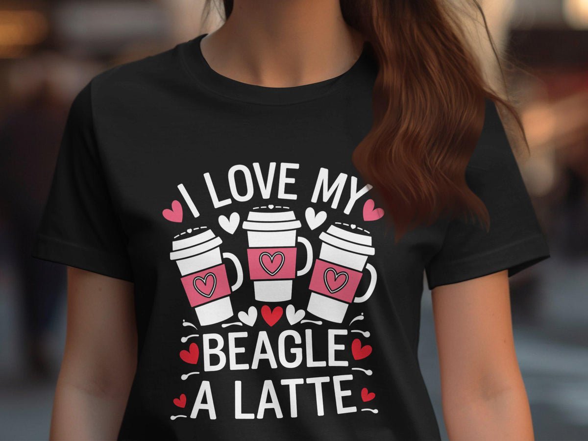 Cute Beagle and Latte Graphic T Shirt Fun Coffee Lover Dog T Shirt Women39s Funny Dog and Coffee Tee Beagle Lover Gift Shirt Graphic Tee – Premium Graphic · Must-Have Style