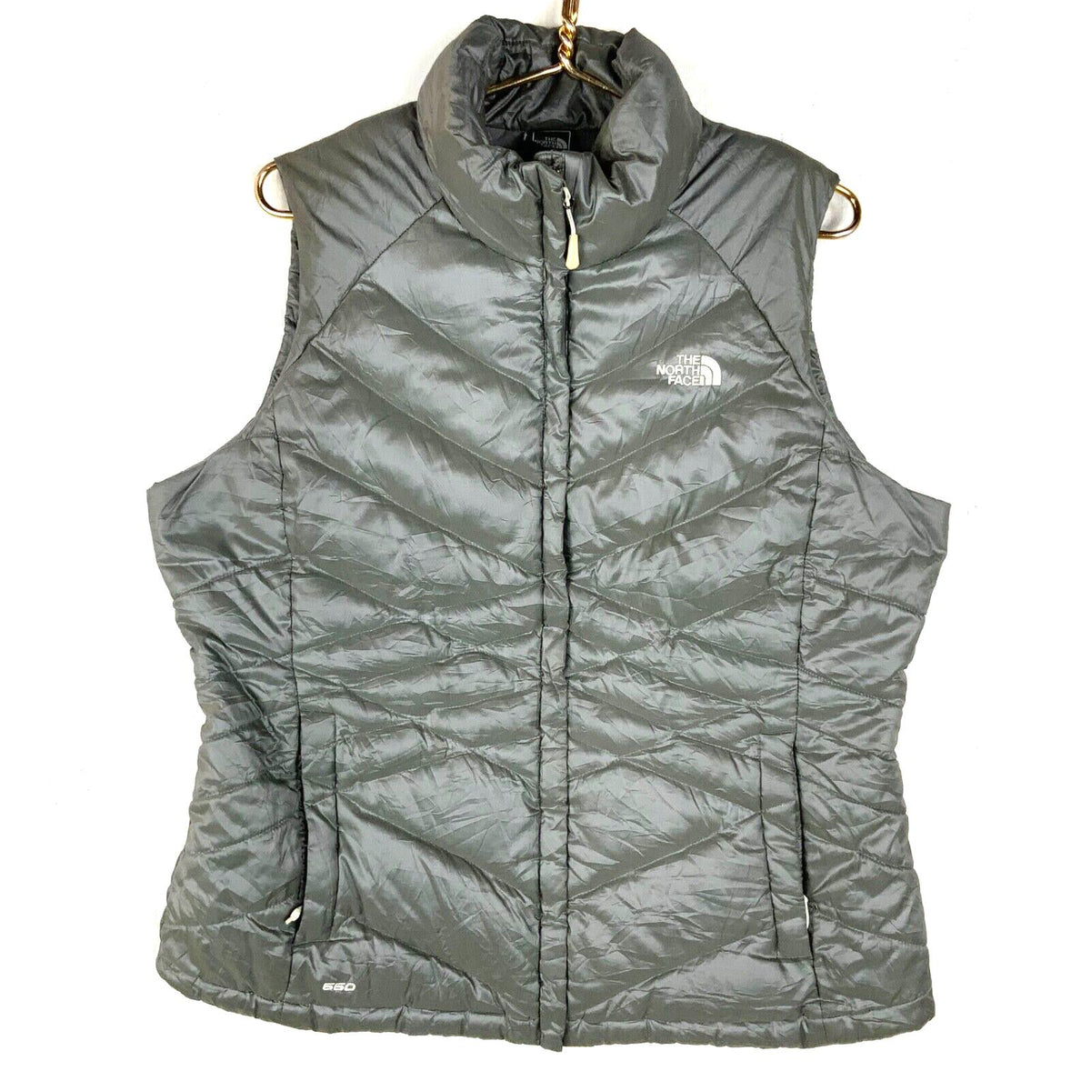The North Face Women39s 550 Down Puffer Vest Size XL Gray Full Zip Graphic Tee – Everyday Comfort · Top Pick For Any Outfit