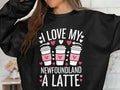 Dog Lover Sweatshirt Newfoundland Dog Sweatshirt LatteThemed Sweatshirt Unique Dog Mom Gift Cozy Funny Pet Sweatshirt Dog Latte Hoodie Hoodie – Feel-Good Design · Top Pick For Any Outfit