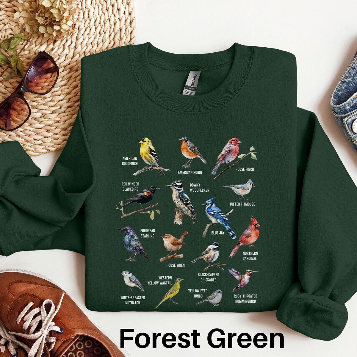 Bird Sweatshirt Bird Watching Sweater Bird Lover Gift Bird Species Sweatshirt Bird Watcher Gift Ornithology Sweater Birding Gift Sweatshirt – Aesthetic Look · Perfect For Daily Wear