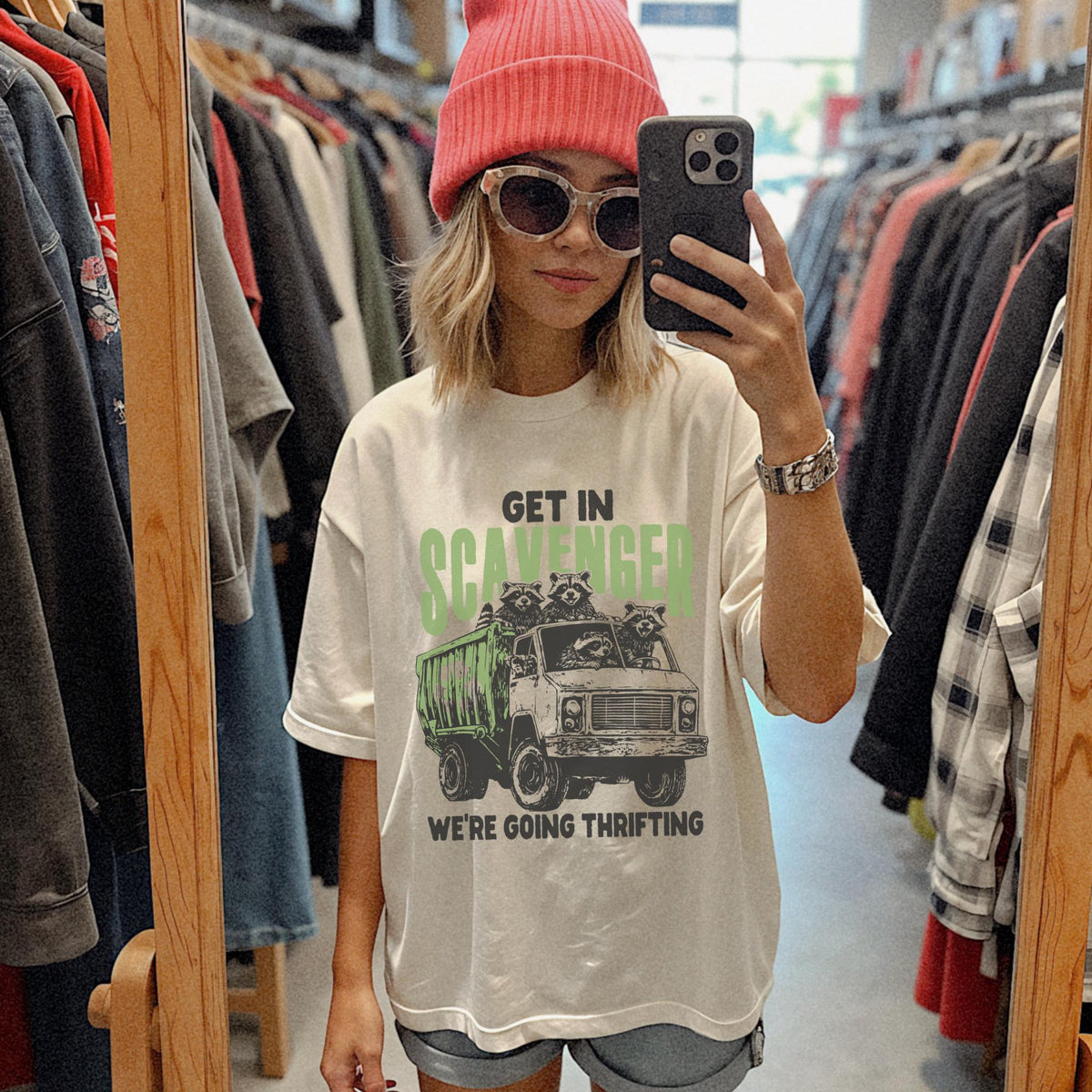 Get In Scavenger We39re Going Thrifting Retro Thrifting Tee Shirt Thrift Store Lover Antique Flea Market Shirt Thrift Shop Shirt Graphic Tee – Easygoing Wear · Must-Have Style