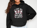 Cute Womens Hoodie I Love My Bulldog A Latte Dog Lover Sweatshirt Coffee Bulldog Lover Cozy Womens Hooded Top Gift Hoodie – Bold Style · Trending Graphic Apparel