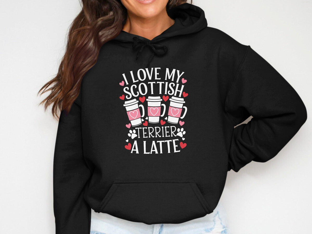 Women39s Hoodie Scottish Terrier Design I Love My Scottish Terrier A Latte Dog Lover Gift Cute Dog and Coffee Hoodie Casual Wear Hoodie – Easygoing Wear · Must-Have Style