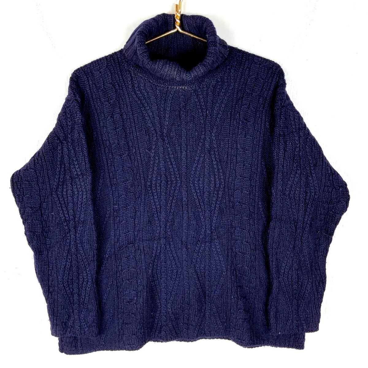 Vintage Bonner of Ireland Cable Knit Wool Sweater Womens Medium Turtleneck 90s Graphic Tee – Soft Feel · Must-Have Style