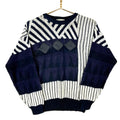 Vintage Grandpa Knit Sweater XL Blue Crewneck Pattern 90s Graphic Tee – Cozy Vibes · High-Quality Print