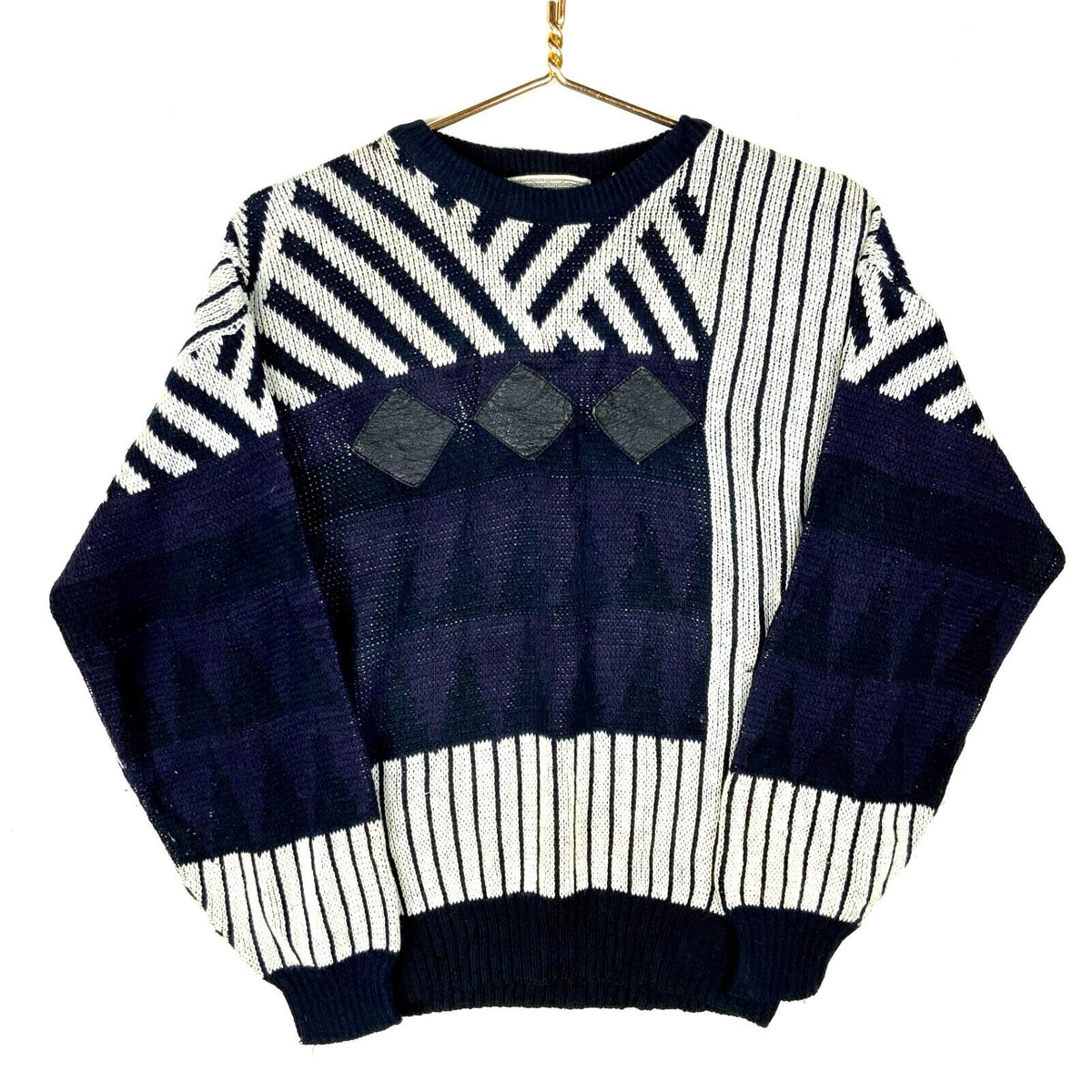 Vintage Grandpa Knit Sweater XL Blue Crewneck Pattern 90s Graphic Tee – Cozy Vibes · High-Quality Print