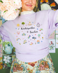 Kindergarten Teacher Tee Shirt with Watercolor Flowers Cute Book Lover Kindergarten Assistant TShirt Elementary Education Graduation Gift Graphic Tee – Cozy Vibes · Perfect For Daily Wear