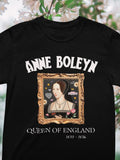 Anne Boleyn Tudor History TShirt with Flowers Cute 90s Scrapbook Vibe Famous Painting European History Famous Queens Henry VIII Wives Graphic Tee – Aesthetic Look · Trending Graphic Apparel