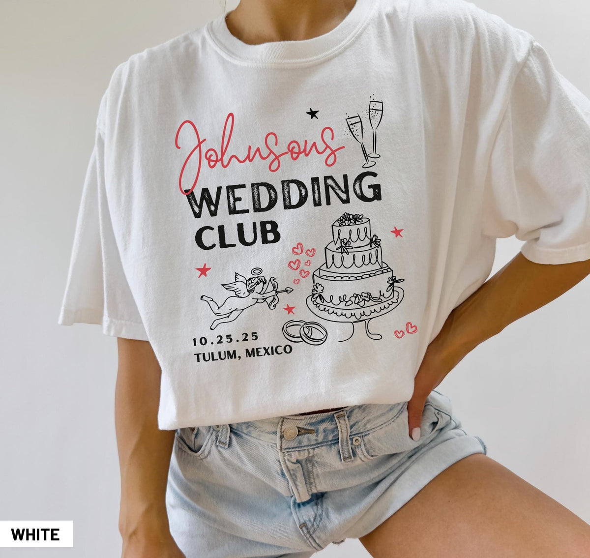 Custom Wedding Shirt Destination Weekend Tshirt Personalized Wedding Guest Gift Customized Honeymoon Club Matching Tees Mr and Mrs Shirts Graphic Tee – Premium Graphic · Must-Have Style