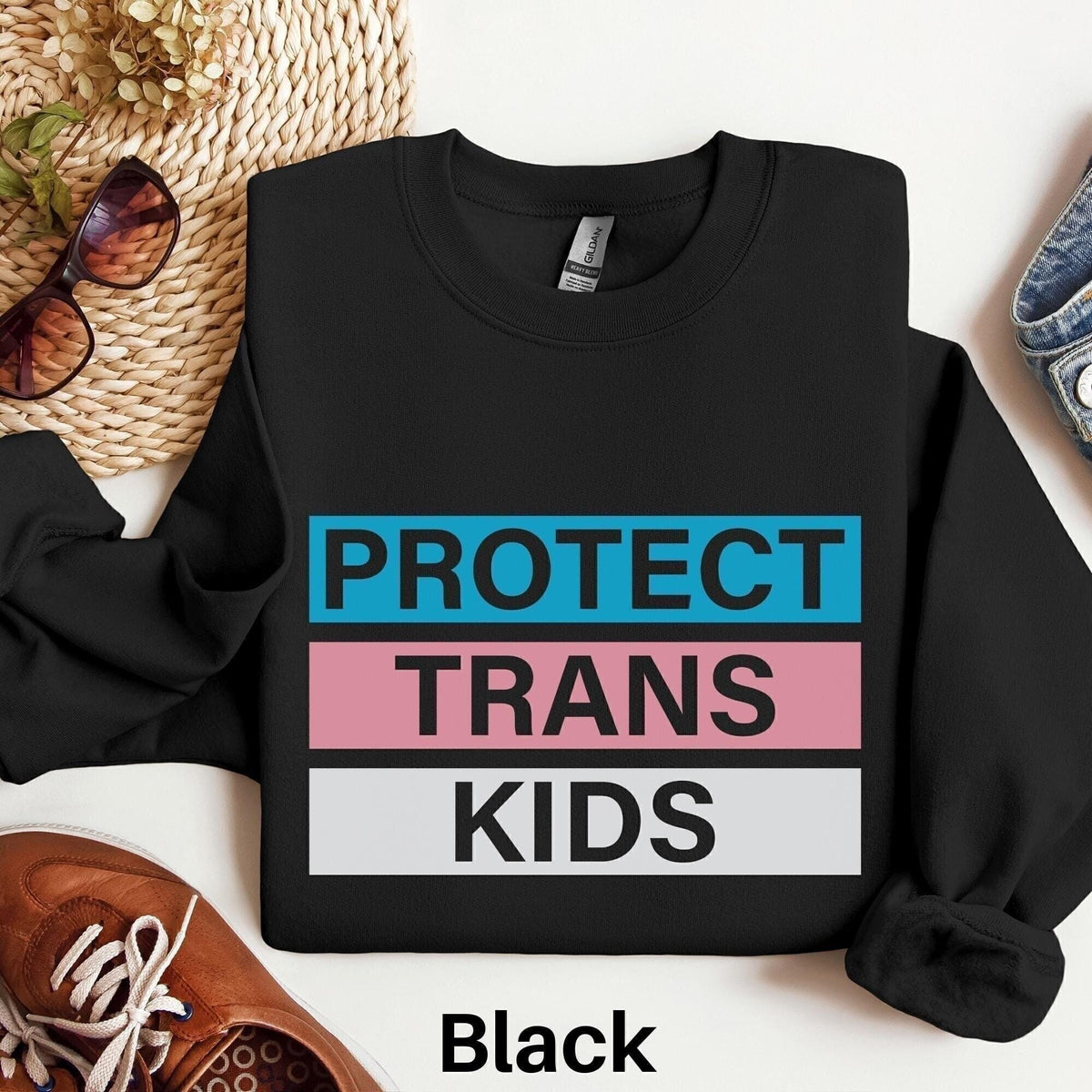 Protect Trans Kids Sweatshirt Trans Rights Sweater Protect Trans Youth Sweater LGBTQ Transgender Equal Rights Gift Equality Sweater Sweatshirt – Cozy Vibes · Perfect For Daily Wear