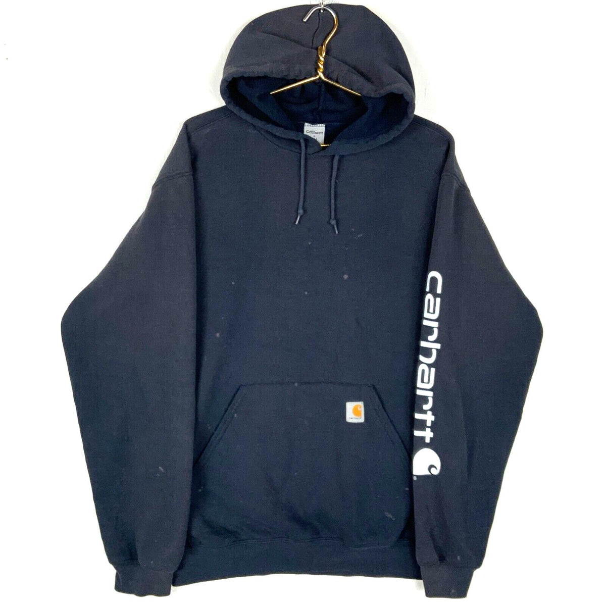 Carhartt Sweatshirt Hoodie Size Large Tall Blue Spell Out Distressed Work Wear Hoodie – Premium Graphic · Top Pick For Any Outfit