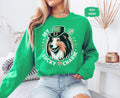 St Patrick39s Day Collie Sweatshirt St Paddy39s Day My Collie is My Lucky Charm St Patty Rough Collie Crewneck Rough Collie mom Sweater Sweatshirt – Cozy Vibes · High-Quality Print