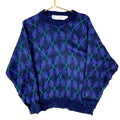 Vintage Grandpa Knit Sweater Medium Blue Crewneck Argyle 90s Graphic Tee – Premium Graphic · Trending Graphic Apparel