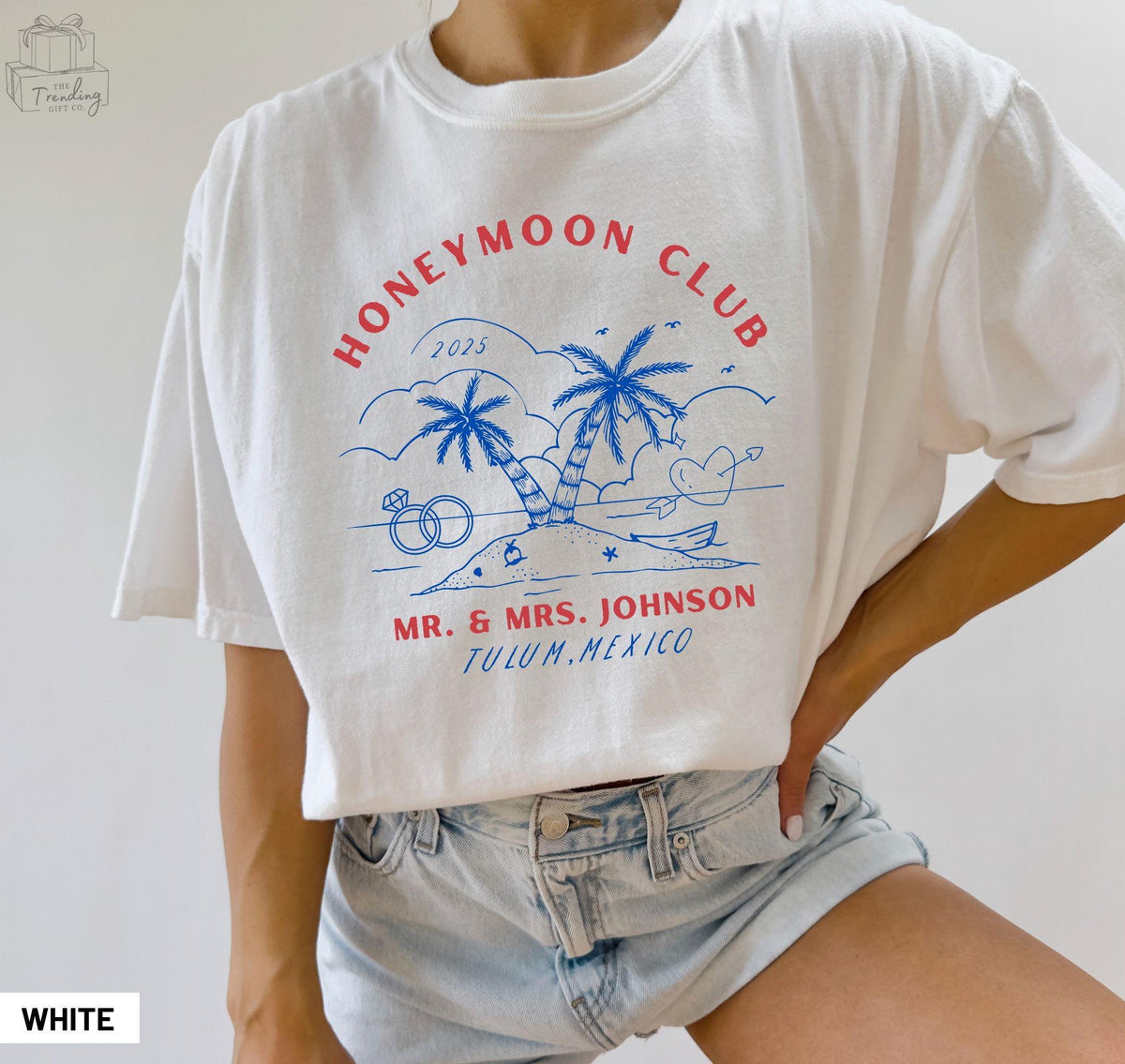 Custom Honeymoon Mr and Mrs Shirts Personalized Just Married TShirt Couples Matching Shirt His and Hers Newlywed Gift Graphic Tee – Aesthetic Look · Perfect For Daily Wear