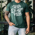 Men39s Forest Green Bella Canvas 3001 T Shirt Mockup Bella Canvas Shirt Mockup Green Shirt Mockup Shirt Mockup Forest Green Male Tee Graphic Tee – Premium Graphic · Great Gift For Fans