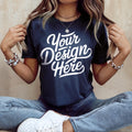 Navy Bella Canvas 3001 Shirt Mockup T Shirt Mockup 3001 Bella Canvas Blue Navy Model Mockup TShirt Mockup Bella Canvas Navy Shirt Mockup Graphic Tee – Aesthetic Look · Great Gift For Fans