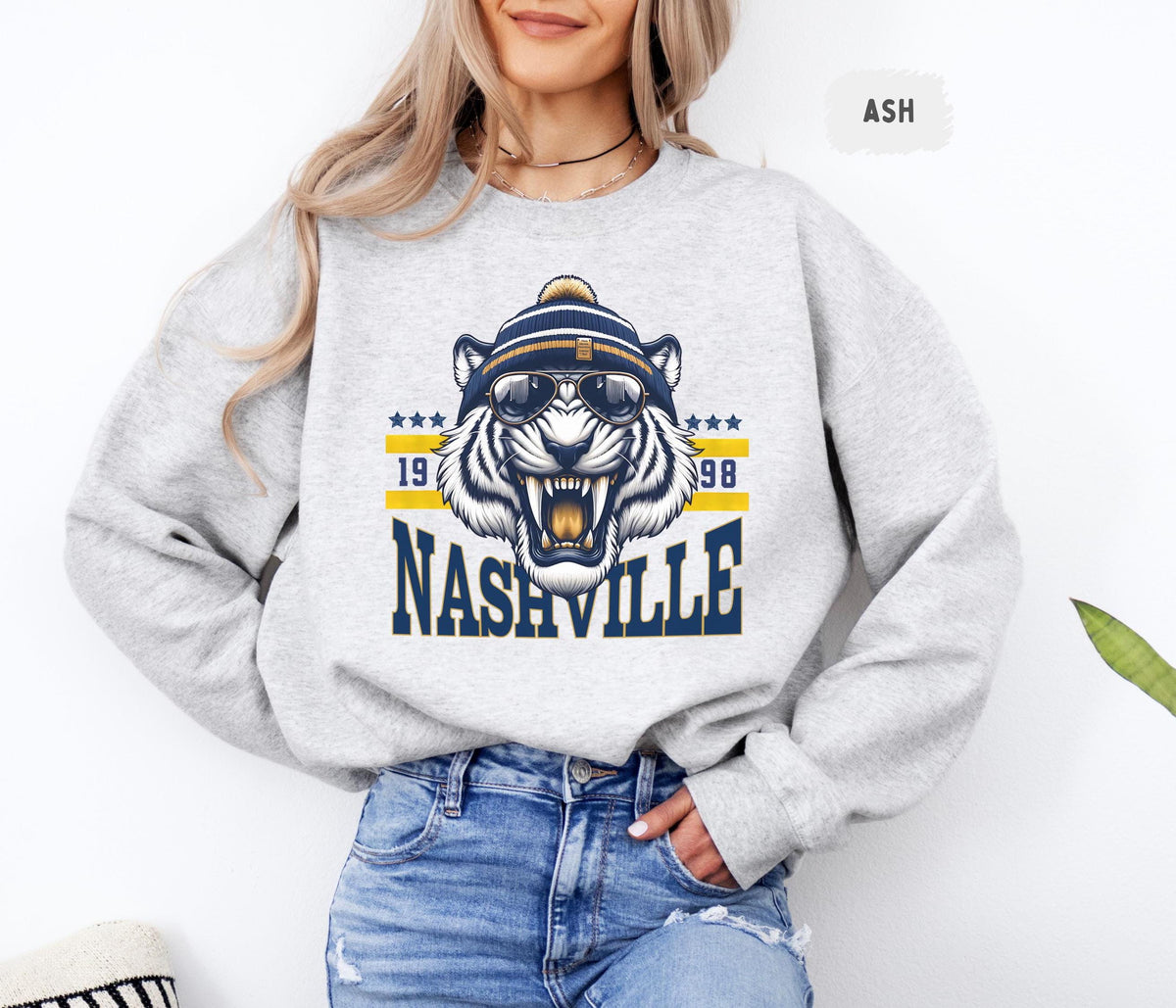 Nashville Hockey Sweatshirt Cool Urban Ice Hockey Apparel Unisex Crewneck Jumper Hockey Fan Gift Predator Sports Team Top Winter Game Day Sweatshirt – Feel-Good Design · Trending Graphic Apparel