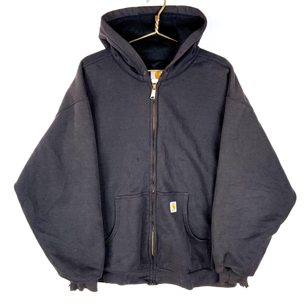 Vintage Carhartt Active Lined Sweatshirt Hoodie Jacket 2XL Black Zip Workwear Hoodie – Bold Style · Perfect For Daily Wear