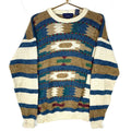 Vintage Hand Loomed Knit Sweater Size Medium Beige Aztec Western Striped 90s Graphic Tee – Warm & Stylish · Must-Have Style