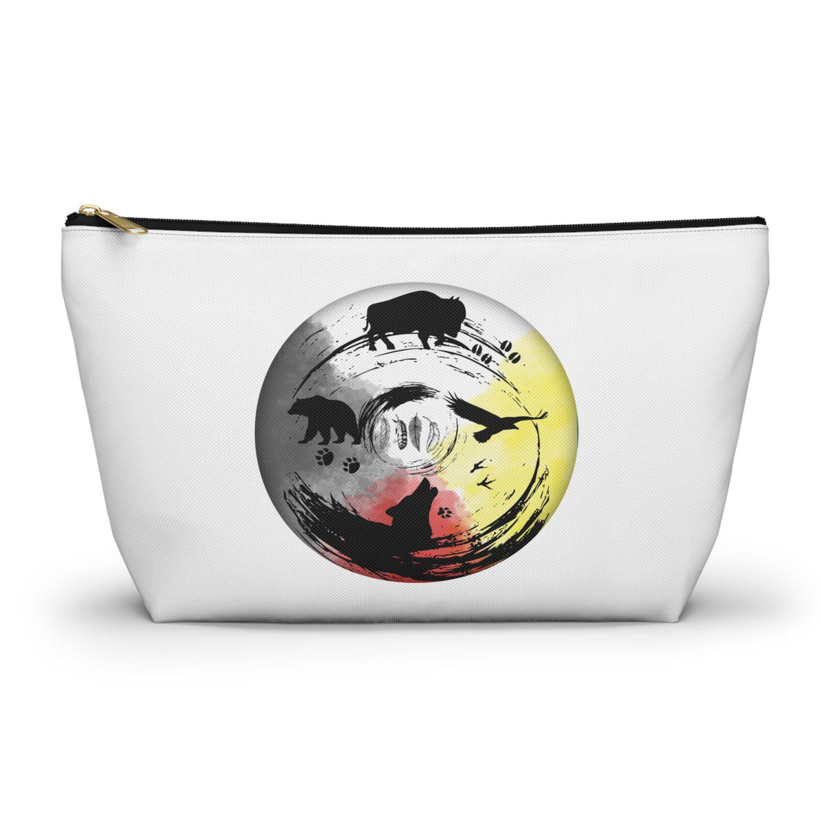 Four Directions Accessory Pouch w T bottom Native Inspired Art Bag Animal Lovers Gift Bag Tote Bag – Cozy Vibes · Great Gift For Fans