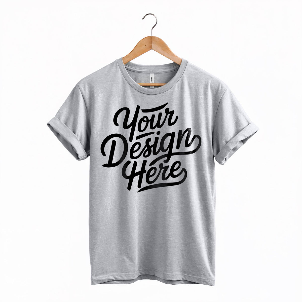 Athletic Heather Grey Bella Canvas 3001 Hanging T Shirt Mockup Bella Canvas Athletic Heather Shirt Mockup on White Athletic Heather Gray Graphic Tee – Bold Style · Perfect For Daily Wear