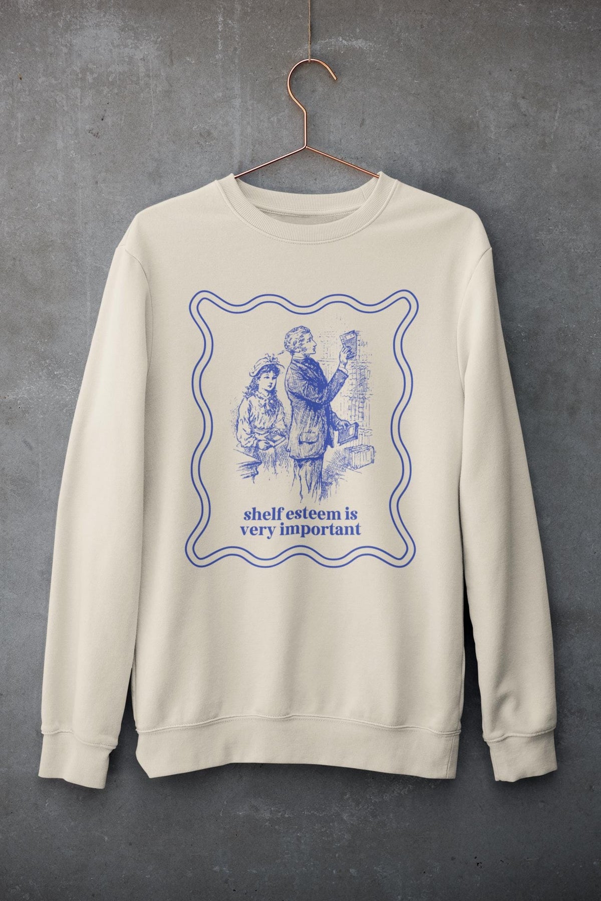 Reading Sweatshirt for Book Lover Shelf Esteem is Very Important Funny Saying Bookish Shirt for Mom Who Loves Books Cute Librarian Gift Sweatshirt – Warm & Stylish · Perfect For Daily Wear