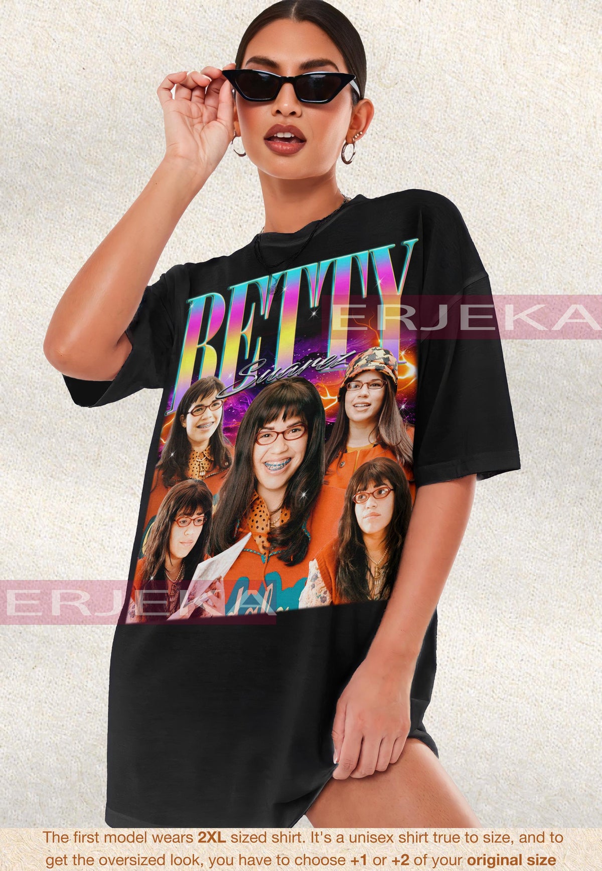 BETTY SUAREZ Shirt Betty Suarez Homage T Shirt Beatriz U Suarez Ugly Betty Movie Character Vintage Merch America Ferrera Tee Fan Gift Graphic Tee – Aesthetic Look · Perfect For Daily Wear