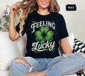 St Patrick Day Unisex Tee Irish Pride Shirt Clover Leaf Top Lucky Charm TShirt St Paddy39s Day Apparel Festive Green Tee Feelin Lucky Graphic Tee – Soft Feel · Great Gift For Fans