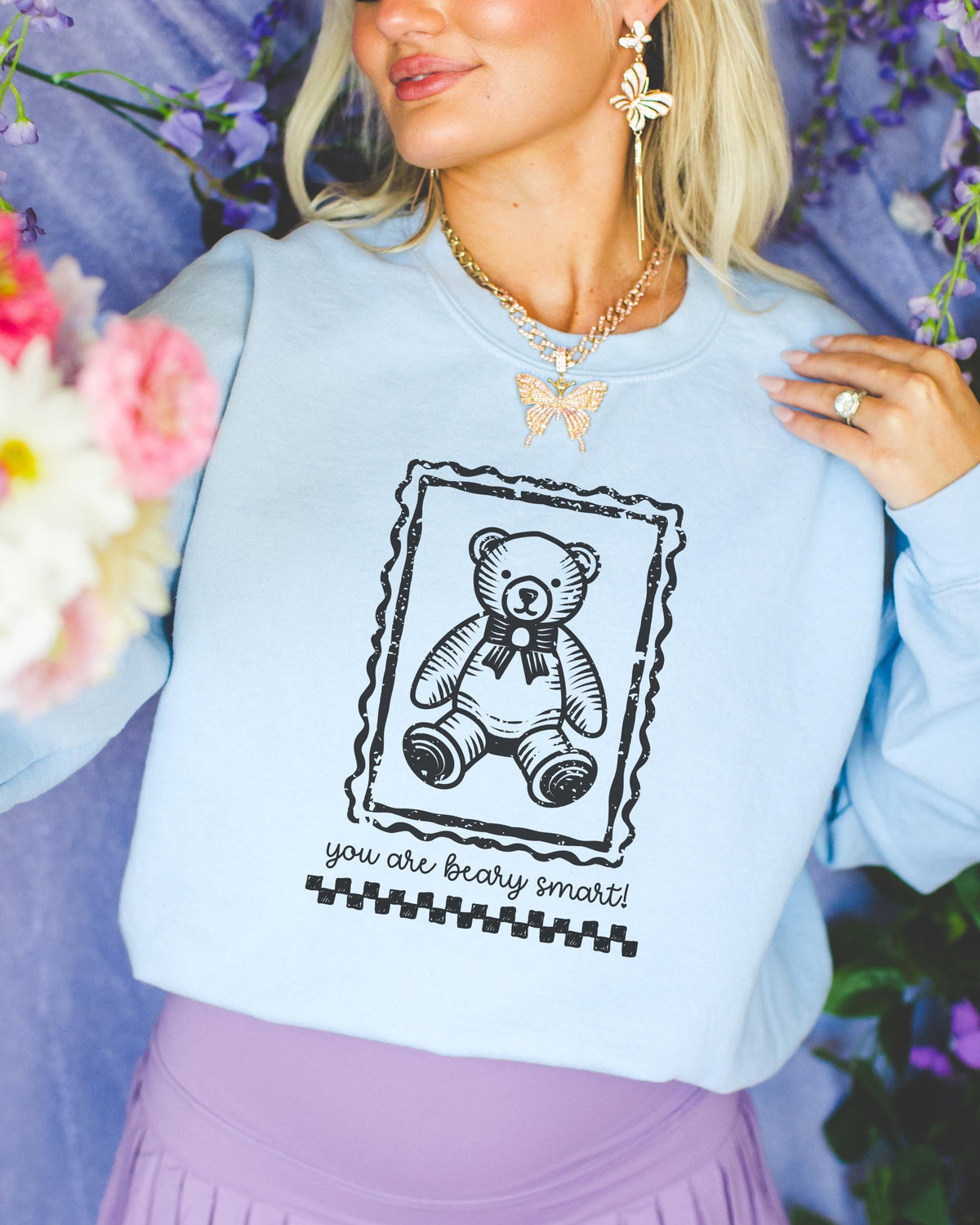 Positive Teacher Sweatshirt Kind Affirmation for Students You are Beary Smart Cute Animal Lover Shirt for Kindergarten Crew First Grade Sweatshirt – Soft Feel · Must-Have Style