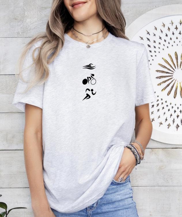 Triathlon Style logo T shirt Triathlete Tee Triathlete Gear Gift Triathlon Tee Graphic Tee – Everyday Comfort · Top Pick For Any Outfit