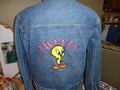 Vintage 90s Looney Tunes Tweety Bird Denim Jean Jacket size S Graphic Tee – Soft Feel · Trending Graphic Apparel