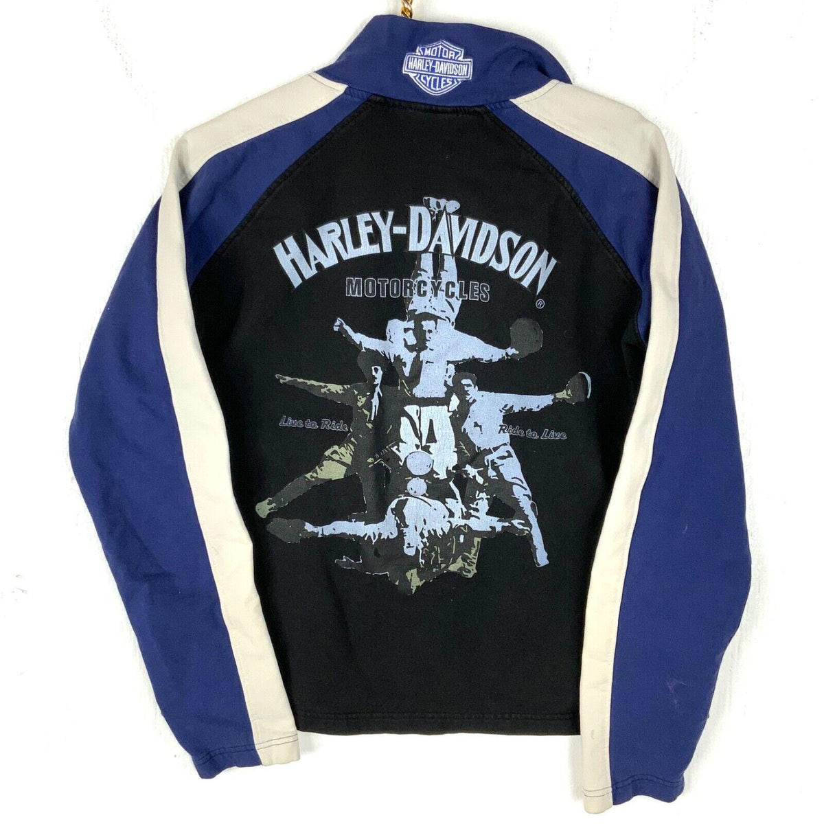 Harley Davidson Motorcycles Sweatshirt Quarter Zip Size Extra Large Blue Sweatshirt – Everyday Comfort · Perfect For Daily Wear