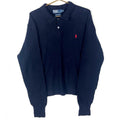 Vintage Polo Ralph Lauren Knit Wool Sweater 2XL Blue Henley Graphic Tee – Warm & Stylish · Great Gift For Fans