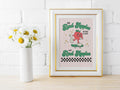 Silly Teacher Poster Print with Apple on a Skateboard No Bad Apples in this Class Just Rad Apples Second Grade Teacher Groovy Retro Vibe Graphic Tee – Soft Feel · Great Gift For Fans
