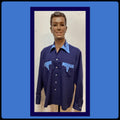 HR030 Vintage 194039s5039s two tone hand finished western detail gabardine shirt by Hollywood Rogue Graphic Tee – Warm & Stylish · Must-Have Style