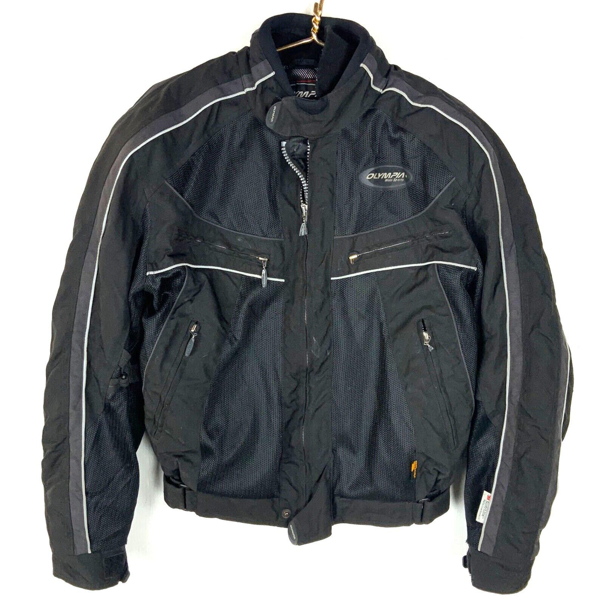 Olympia Motorcycle Armored Jacket Size Large Black Full Zip Insulated Graphic Tee – Fan Favorite · Must-Have Style