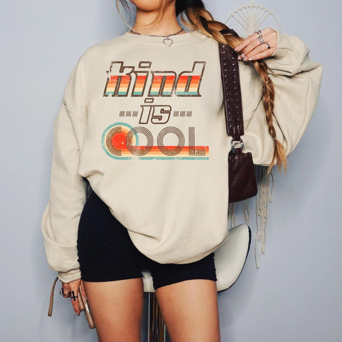 Kind is Cool Sweatshirt Be The Good Retro Be Kind Sweatshirt Be A Kind Human Sweatshirt Be Kind Sweatshirt Be Kind Shirt Sweatshirt – Feel-Good Design · Perfect For Daily Wear