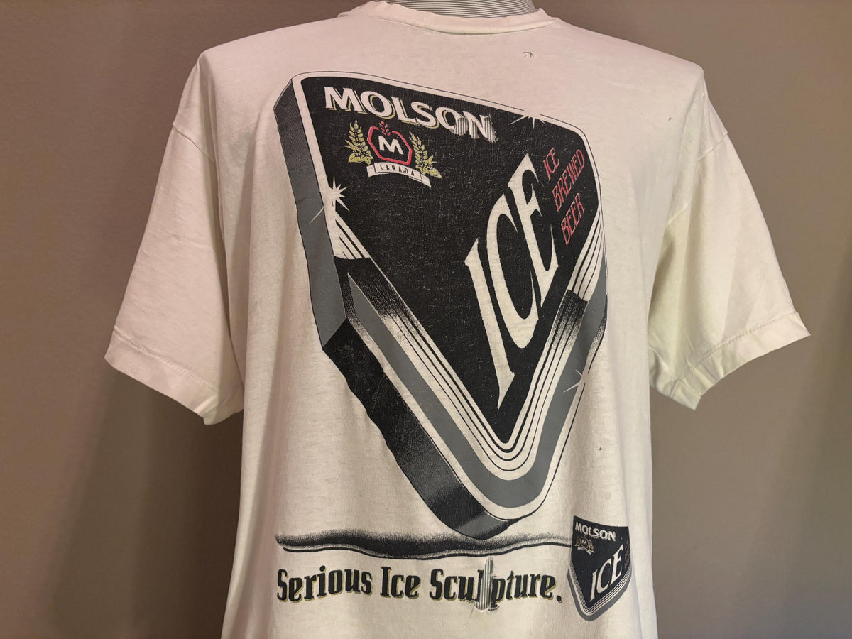 Vintage 90s Molson Ice Brewed Beer Canada Malt Liquor Tshirt XL Graphic Tee – Cozy Vibes · Great Gift For Fans