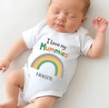 I Love My Mummies New Baby Gift Personalized Baby Grow Custom Name Newborn Gift New Baby Announcement Pride IVF Baby Rainbow 1108 Graphic Tee – Easygoing Wear · Must-Have Style