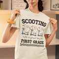 First Grade Teacher Tee Shirt for Teacher Who Loves Silly Geese Funny Saying Animal Lover First Grade Crew Tee with Hearts Teaching Major Graphic Tee – Aesthetic Look · High-Quality Print