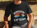Snowboarding Is My Therapy Mens Funny T Shirt Retro Snowboarder Graphic Tee Therapy Lovers Shirt Vintage Snowboarding Quote Tee Graphic Tee – Warm & Stylish · High-Quality Print