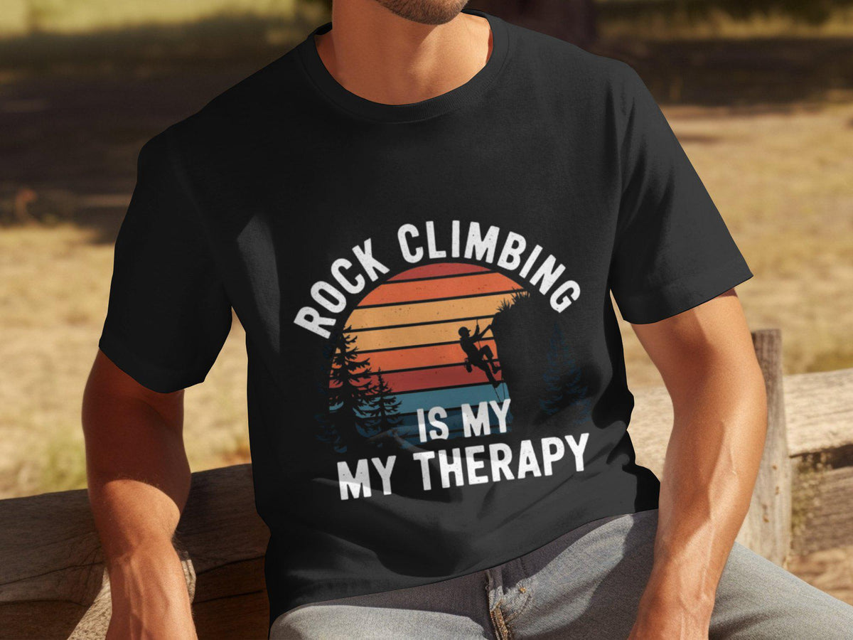 Rock Climbing Is My Therapy TShirt Mens Funny Therapy T Shirt Climbing Therapy Shirt Outdoor Climber Gift Shirt Graphic Tee – Premium Graphic · High-Quality Print