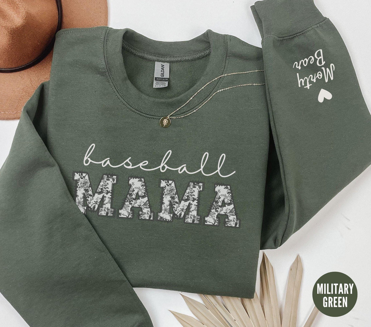 Custom Baseball Mom Sweatshirt Floral Baseball Mama Crewneck Personalized Game Day Tee Toile Mom Life Sports Mom Gifts Team Mom Sweater Sweatshirt – Fan Favorite · Must-Have Style