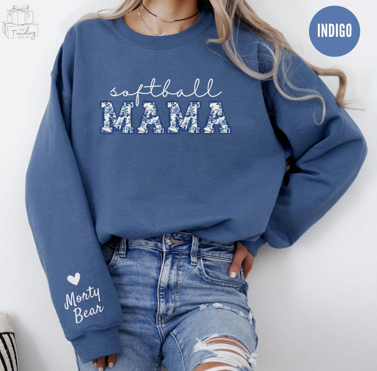 Custom Toile Softball Mom Sweatshirt Personalized Softball Mama Crewneck Mother39s Day Gift Floral Game Day Outfit Sports Mom Shirt Sweatshirt – Aesthetic Look · Perfect For Daily Wear
