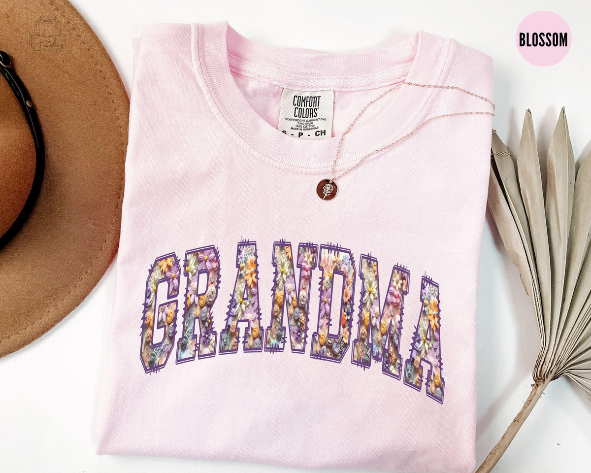 Custom Grandma Shirt Personalized Mothers Day Gift Floral Grandmother Shirts Nana Tee Mommy TShirt Grammy Mimi Shirt Graphic Tee – Everyday Comfort · Top Pick For Any Outfit